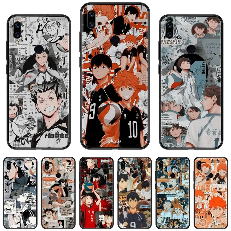 

Haikyuu Japan anime volleyball Bling Cute Phone Case For Xiaomi Redmi Note 4 4x 5 6 7 8 pro S2 PLUS 6A PRO coque shell