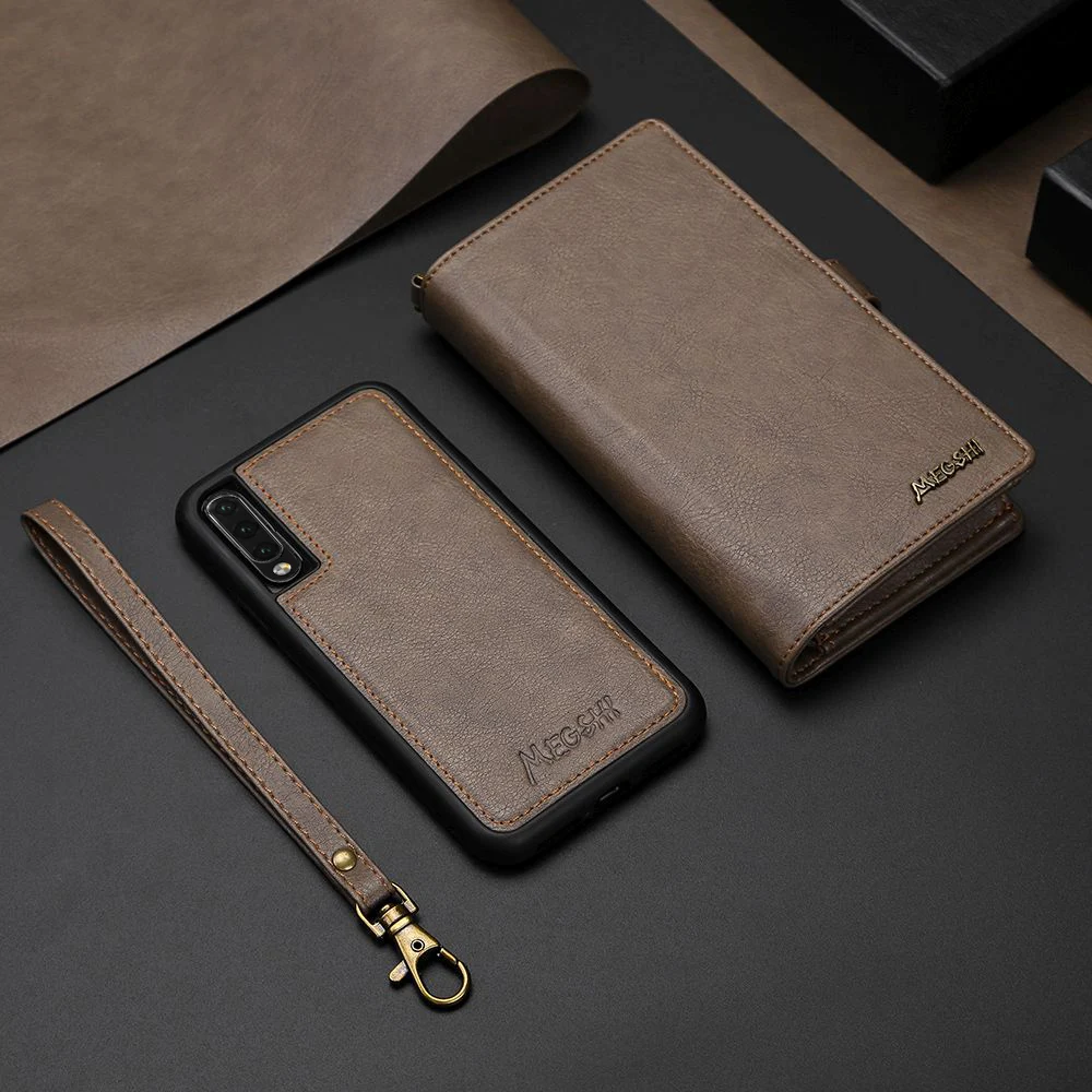 LAPOPNUT 2 в 1 чехол кошелек из натуральной кожи для Samsung Galaxy S10 5G S9 Plus A70 A50 A40 съемный