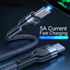 Кабель Essager PD 100 Вт USB C на Type C, магнитное зарядное устройство для телефона, быстрая зарядка, Шнур USB Type-C для Macbook, iPad Pro, Xiaomi