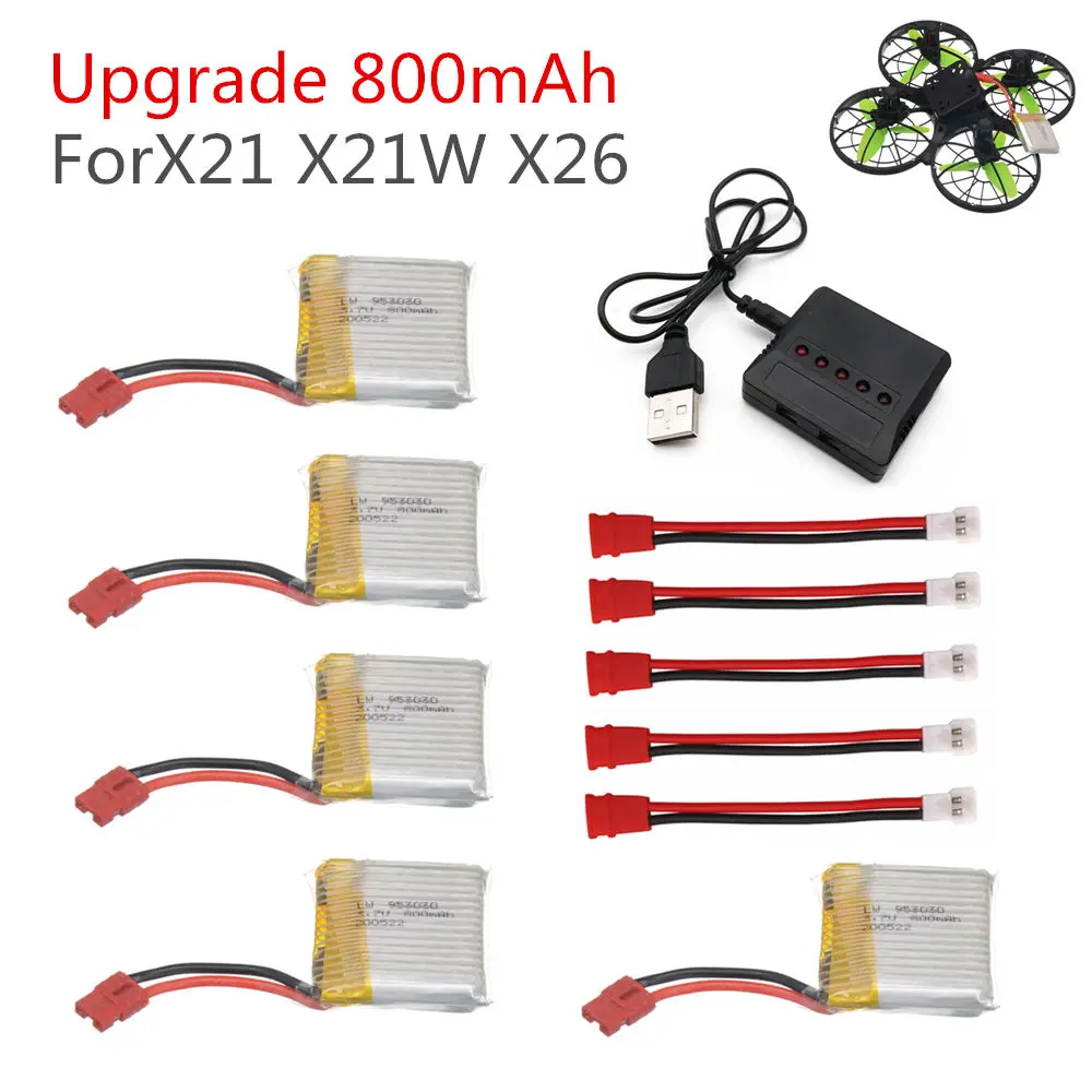 Обновленный Аккумулятор 3 7 в 800 мАч для SYMA X21 X21W x26 X26A запчасти дрона с