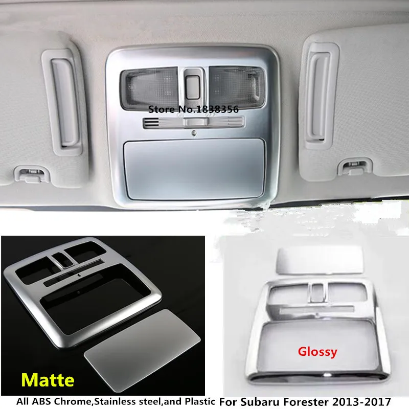 

For Subaru Forester 2013 2014 2015 2016 2017 2018 Cover Stick ABS Chrome Front Head Read Reading Switch Light Lamp Frame Trim