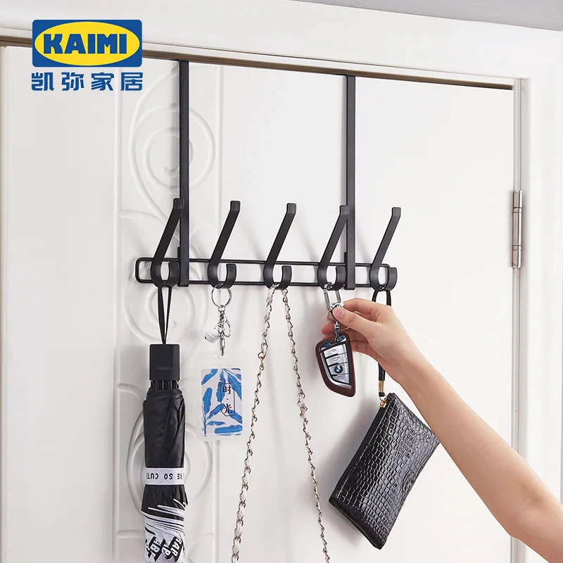

Nail Free Door Hanger Clothes Coats Rack Hat Rack Detachable Iron Hooks Over The Door Kitchen Bathroom Cabinet Holder Towel Rack