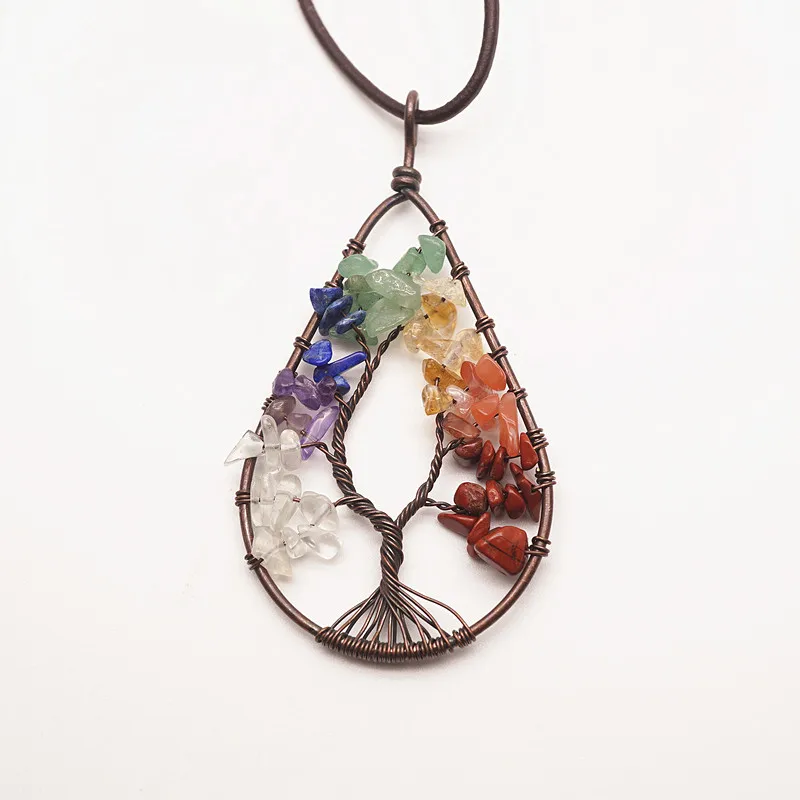 Ожерелье с подвеской Древо жизни ожерелье из натурального камня для женщин