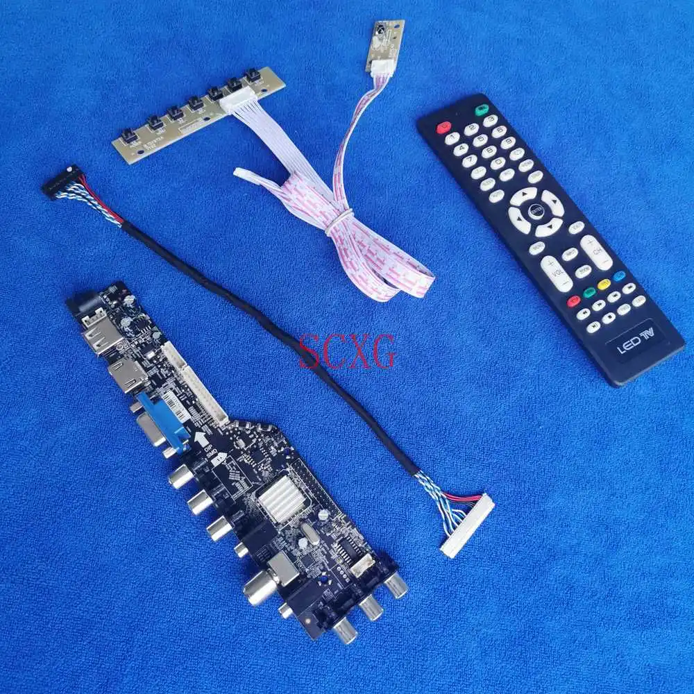 

Signal Digital 1920*1080 30 Pin LVDS Fit G156HAN02.1 G156HAN02.3 HDMI-compatible AV VGA USB Matrix drive board DIY Kit LCD LED
