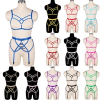 bondage full body harness belt sexy lingerie set for women gothic costume suspenders garters belt erotic accessories hollow bra
