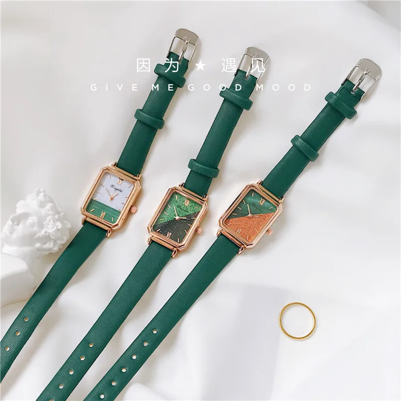 

Hot Women Fashion Quartz Watch Bracelet Green Dial Luxury Women Watches Simple Rose Gold Mesh Ladies Watch Reloj mujer