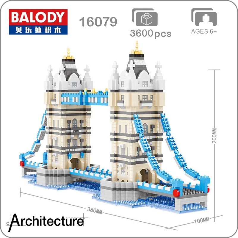 Balody 16079 всемирно известная архитектура Британия Тауэрский мост модель микро