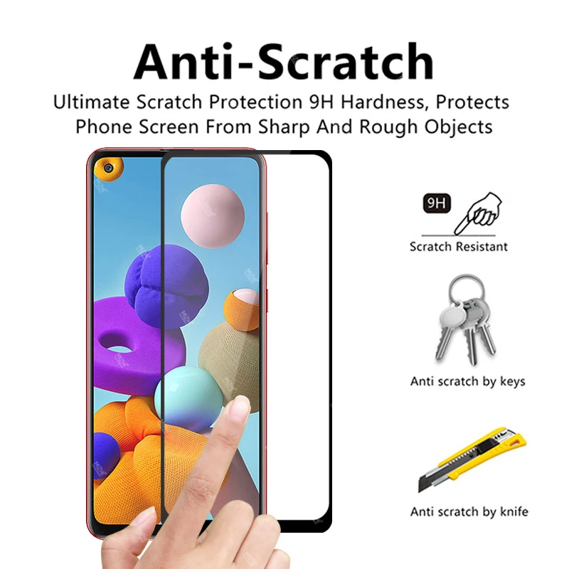 2 шт. Защитное стекло для Samsung A21 A21s Защитная пленка экрана Galaxy A 21 S s A215f A217f Sansung
