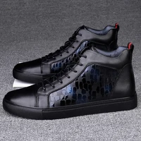 2022 autumn new casual shoes for men high top sneakers winter genuine leather designer high quality waterproof snow boots male