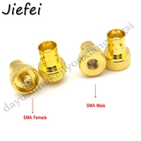 10 150pcs new gold plated rf coaxial adapter sma male female to bnc female rf connectors for two way radio