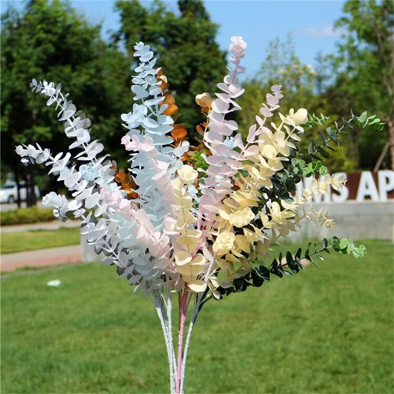 10 шт. поддельные с длинными стеблями осень эвкалипта 33 46 &quotДлина имитация