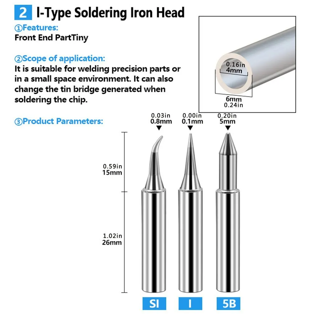 

3/5/10/12/15/17pcs Soldering Iron Tips Pure Copper Soldering Iron Tip Lead-free Solder Tips Welding Head BGA Soldering tools