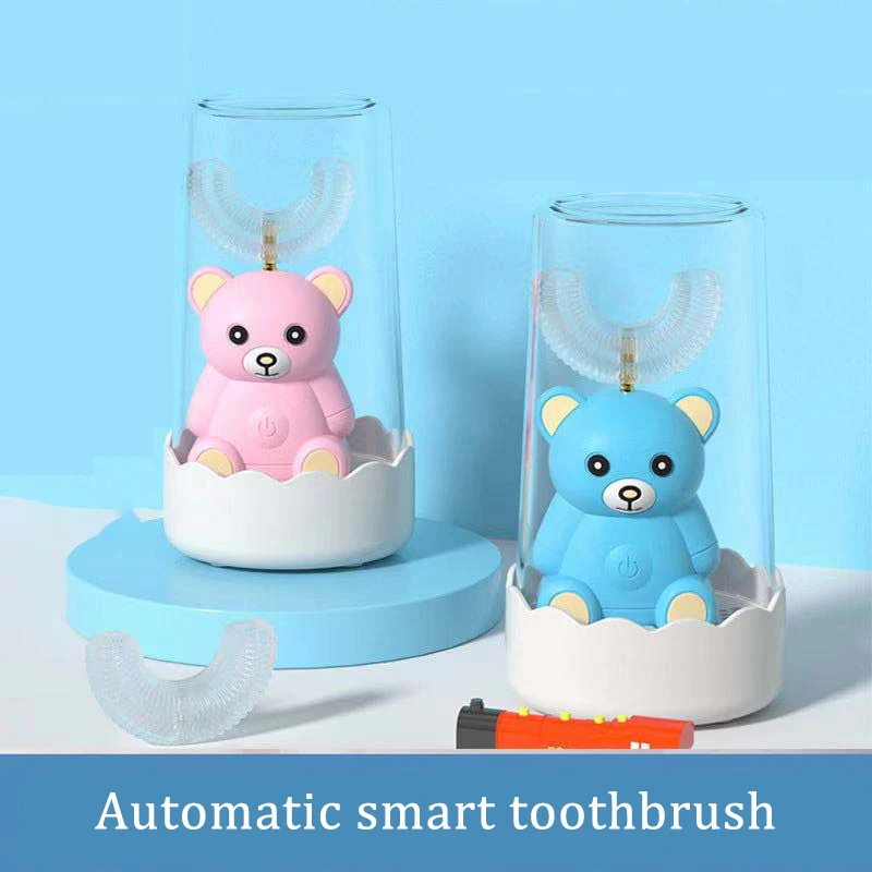 

New kid Sonic Smart Toothbrush Electric Toothbrush Inductive Charging U-shaped 360 Degree Silica Gel Electric Toothbrush