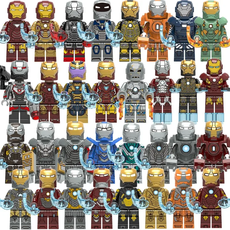 Железный человек Marvel MK36 MK27 MK31 MK30 MK50 строительные блоки фигурки Детские