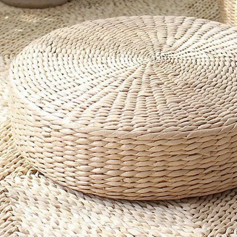 Tatami Floor Pillow Seating Cushion Round Padded Room Straw Mat for Outdoor Indoor Seat(17.7 Inch x 4.2 Inch) | Дом и сад