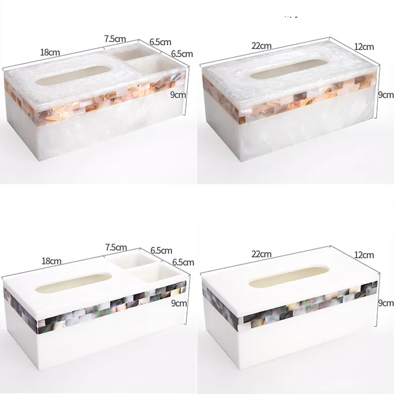 

WSHYUFEI Nordic Resin Tissue Box Crystal Creative Fashion Home Decoration Jewelry Box Storage Tissue Holder Box Wedding Gifts