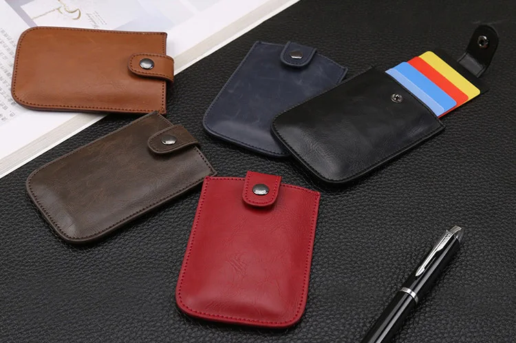 DIENQI Rfid Блокировка Анти-магнитный держатель для карт кошелек кожаный винтажный бизнес-держатель для банковской Кредитной Карты Чехол тонкий держатель для карт чехол