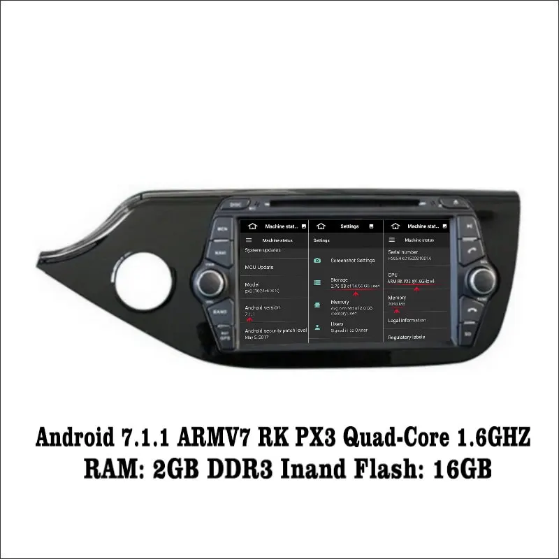 Liislee Android 7 1 2G RAM для Kia Ceed 2012 автомобильный Радио Аудио Видео Мультимедиа DVD плеер