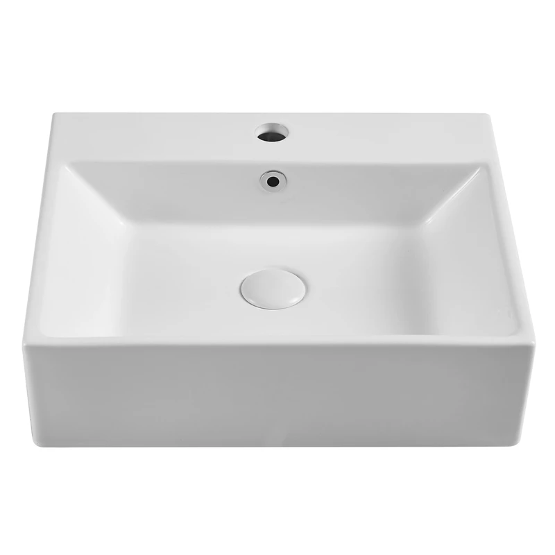 

Ceramic Rectangular Vessel Sink Above Counter White Bathroom Vanity Sink Bathroom Sink Art Basin