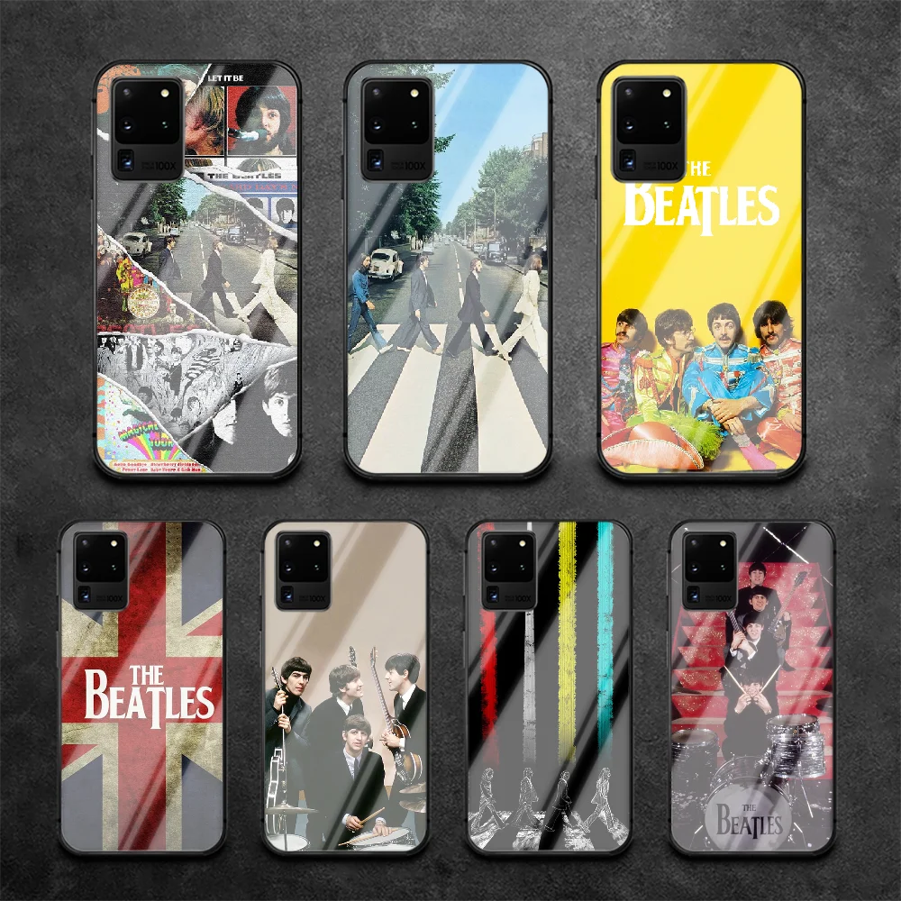 

Beatlee Band Rock Phone Tempered Glass Case Cover For Samsung Galaxy S Note 5 6 9 10 10E 20 21 FE Plus Uitra Cover Shell Cell