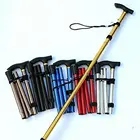 Скалолазание, горный трость, четырехсекционные Телескопические Складные трекинговые палки, нескользящая трость, регулируемая трость для ходьбы пожилых людей