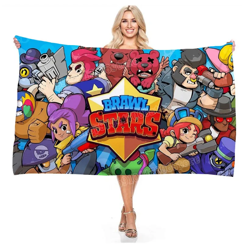 Банное полотенце Brawl Stars Leon быстросохнущее карманное портативное