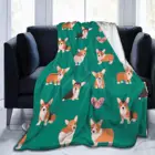 Фланелевое Одеяло Corgi Dog More Love, ультрамягкое одеяло из искусственной кожи, диван для кровати, гостиной, 150x220 см, для взрослых