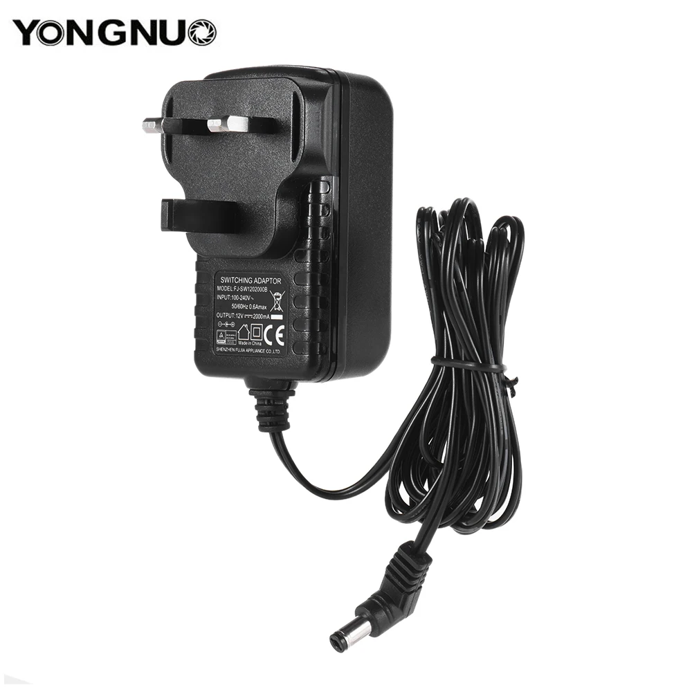 Зарядное устройство YONGNUO 12 В 2 а для YN600L YN300III YN168 YN216 YN1410 YN300Air YN160III YN360 YN608 YN600RGB YN308 |