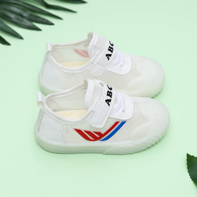 

Abcbill2021 new children's soft soled walking shoes children's sports breathable Velcro net shoes