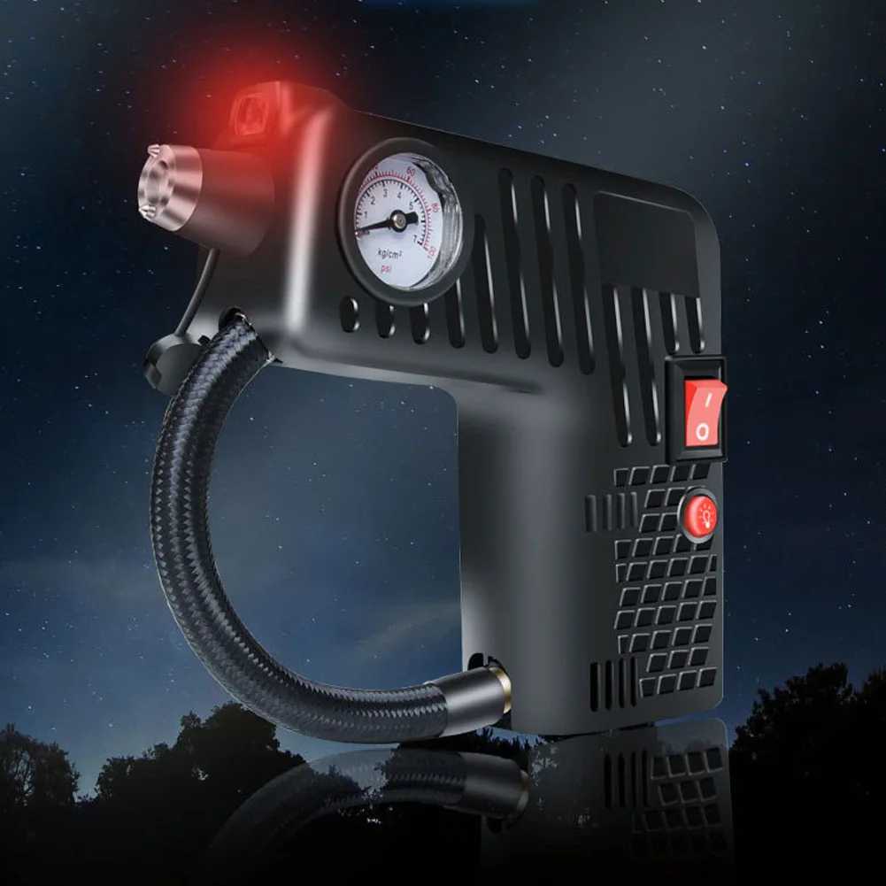 

Electric Air Pump Tire Portable Mini Multifunctional Black Car Universal Air Compressor