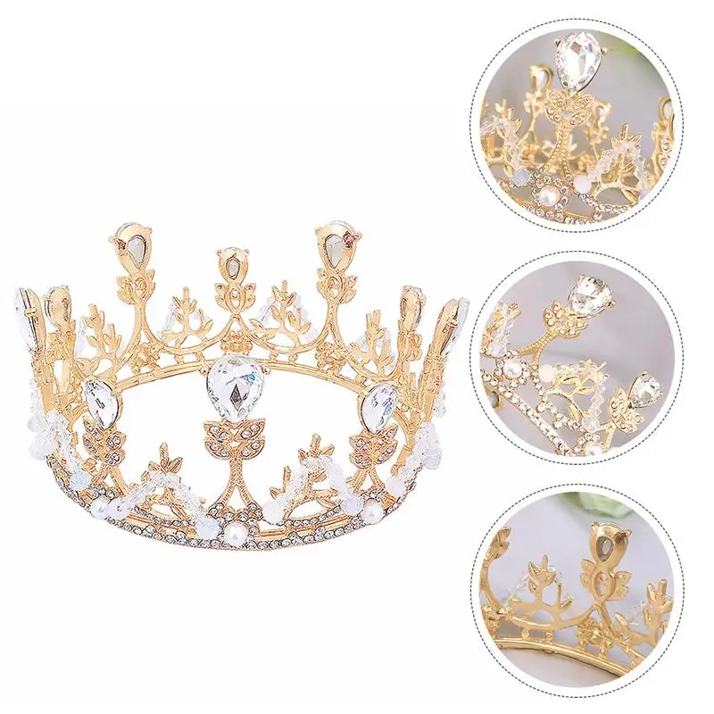

1pc Headdress Girls Crown Shiny Crown Alloy Headdress for Kids Gift Festival Party