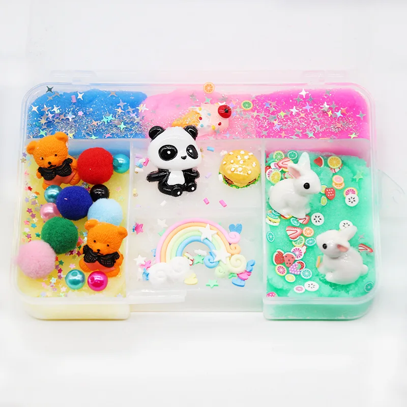 300 мл красочные смешивания Единорог слизь DIY радуга мягкое антистресс дети пены