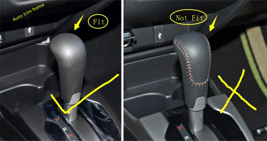 Lapetus Gear Shift Head Knob Handball Cover Trim Fit For Honda FIT JAZZ 2014 - 2019 Auto Accessories ABS Carbon Fiber Look | Автомобили и