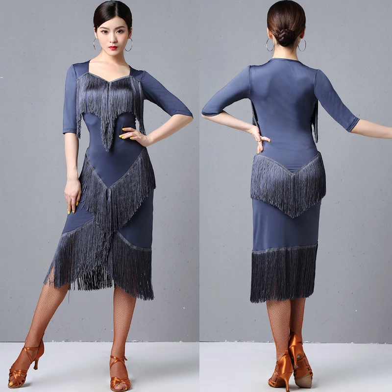 Костюм для латиноамериканских танцев женская одежда тренировок взрослых