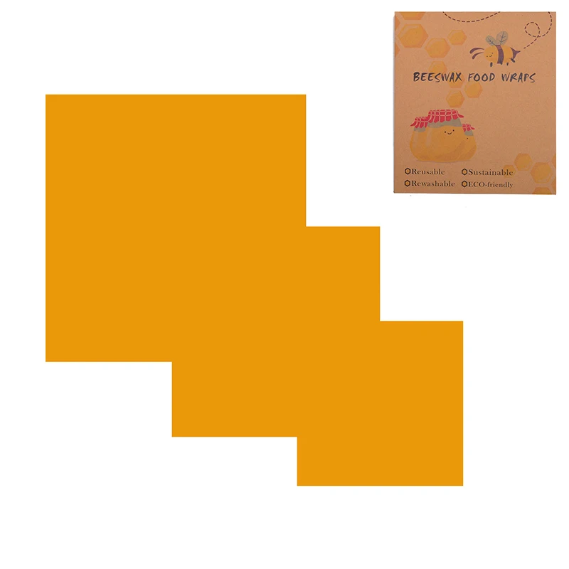 E 3 шт./компл. многоразовые пчелиный воск ткань с шестигранной головкой органический хлопок Еда пакеты для сохранения свежести продуктов Еда сохранение ткань упаковка для сэндвича Кухня инструмент - Цвет: E