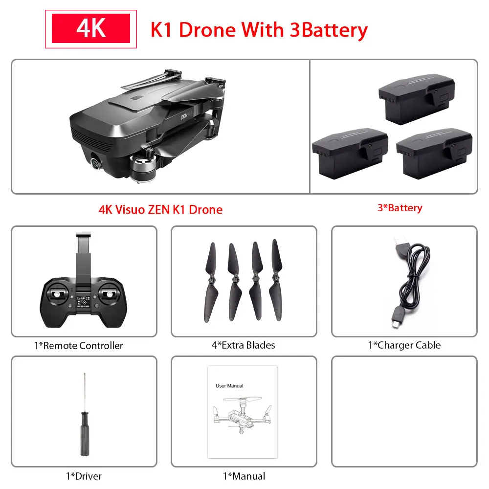 4K 3B Дрон 4K Профессиональный gps Дроны с камерой HD 1080P 5MP RC вертолет бесщеточный FPV Дрон Квадрокоптер VS E520 F11 PRO ZEN K1 - Цвет: 4K 3B