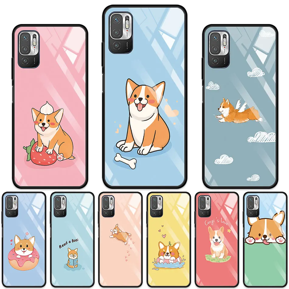 

Cute Corgi Dog Phone Case for Xiaomi Redmi Note 9S 10 Pro 8Pro 9 K40 7 8T 9C 9A K30 Pro Casing Housing Cover Bag