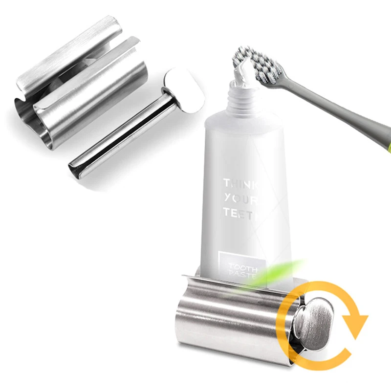 

Stainless Steel Toothpaste Dispenser Creme Dental Squeezer Tooth Paste Press Tube Bathroom Accessories Useful Things for Home