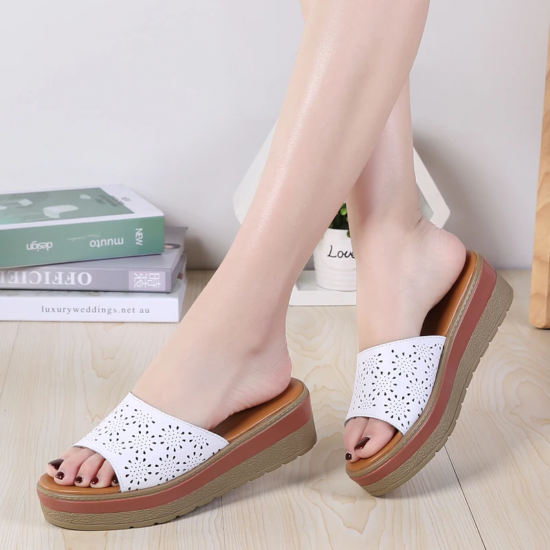 2019 женские шлепанцы Вьетнамки сандалии на плоской платформе Босоножки с