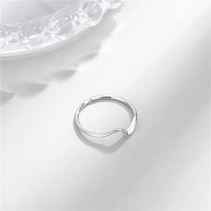 

SODROV 925 Sterling Silver Resizable Rings for Women Wave Sterling Silver 925 Ring Jewelry for Women
