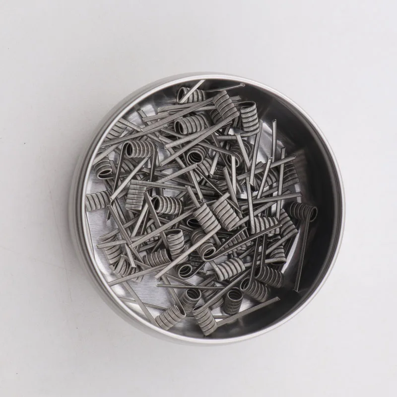 50 шт. Сверхтонкая катушка XFKM MTL Fused Clapton Prebuilt A1 SS316 Ni80 Alien для RDA RTA RBA Tank высокое