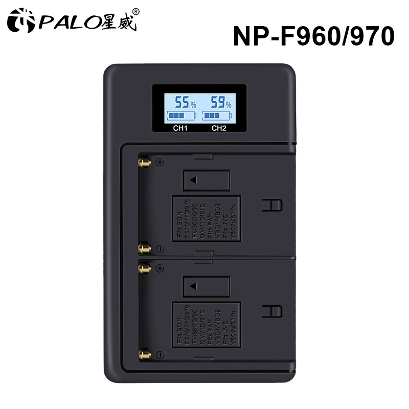 Пало NP-F960 NP-F970 NP F970 NPF970 ЖК-дисплей зарядное устройство для SONY F930 F950 F770 F570 CCD-RV100 NP-F550 NP-F770 NP-F750 F960 F970