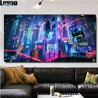 Алмазная живопись, полный квадратный город, ночь, киберпанк, город, неоновый футуристический пейзаж, домашний декор, подарок, картина Стразы ручной работы