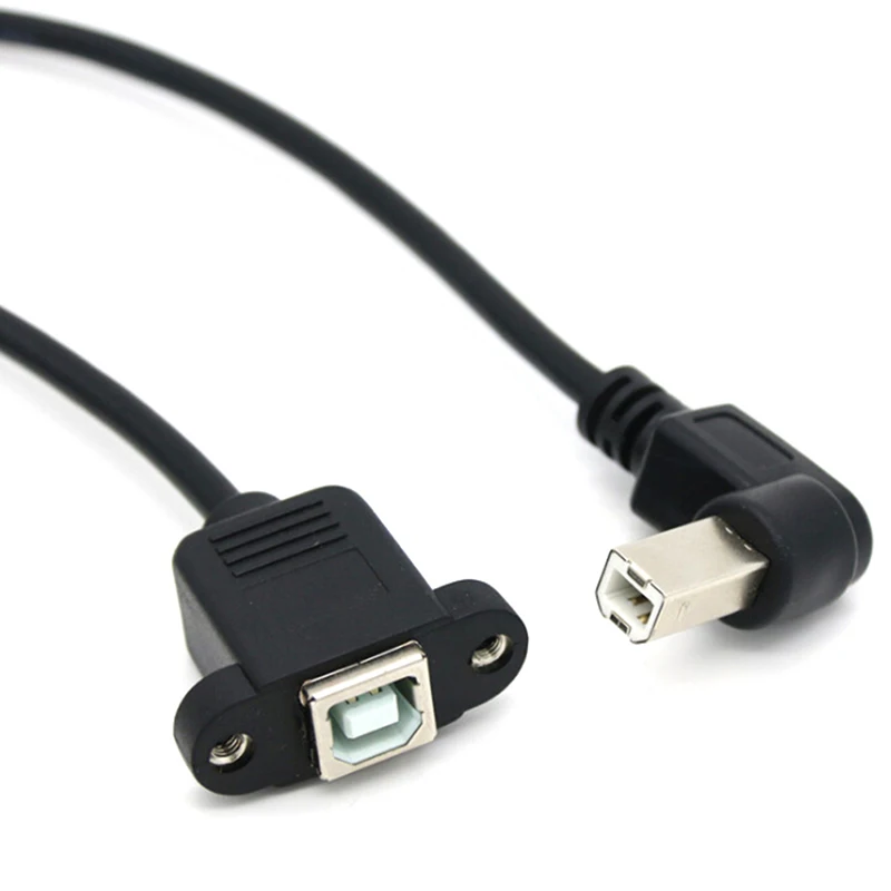 USB Type B male to female Printer Panel Mount Extension Cable Connector Adapter 1m/1.5m Right Angle | Электроника