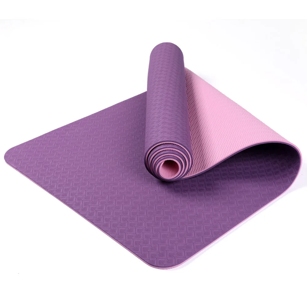 

183cm*61cm TPE Yoga Mats With Body Position Line Non Slip Soft Environmental Yoga Mat for Beginner Fitness Pilates Body Building