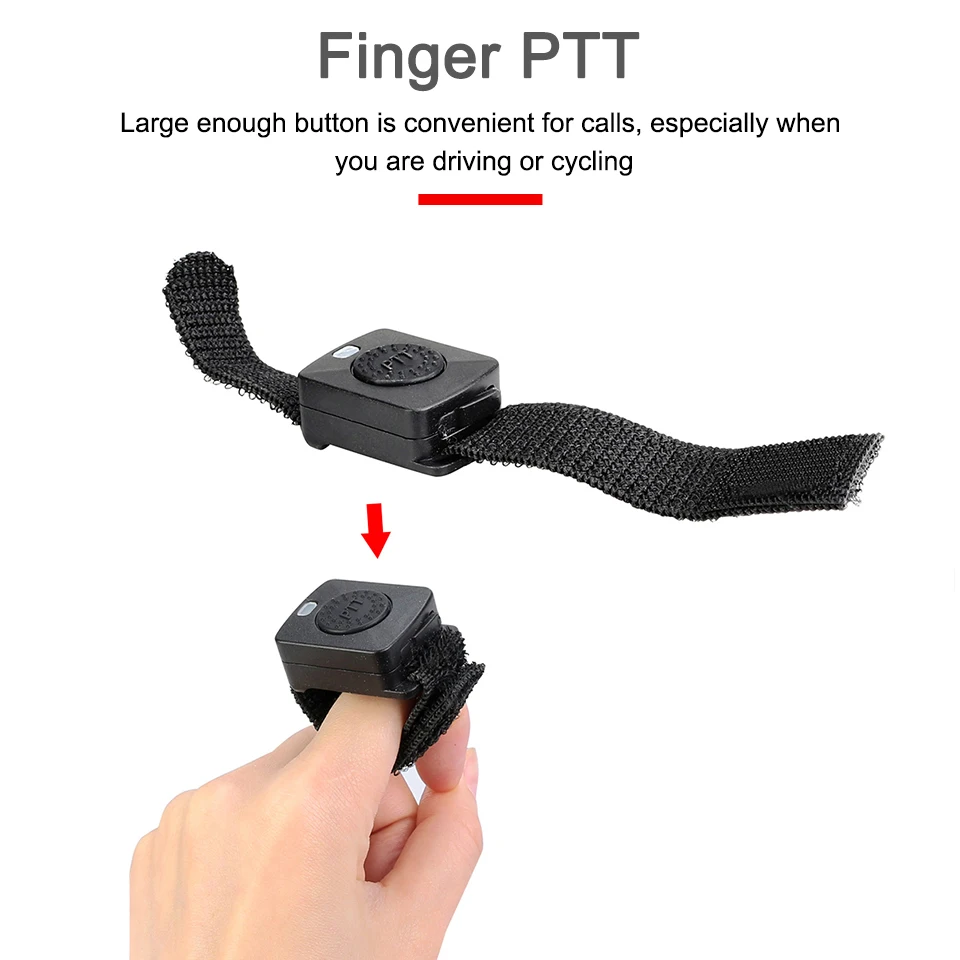 Беспроводные bluetooth наушники Retevis Walkie Talkie Headset Finger PTT для Kenwood Baofeng UV 5R 82 BF888S