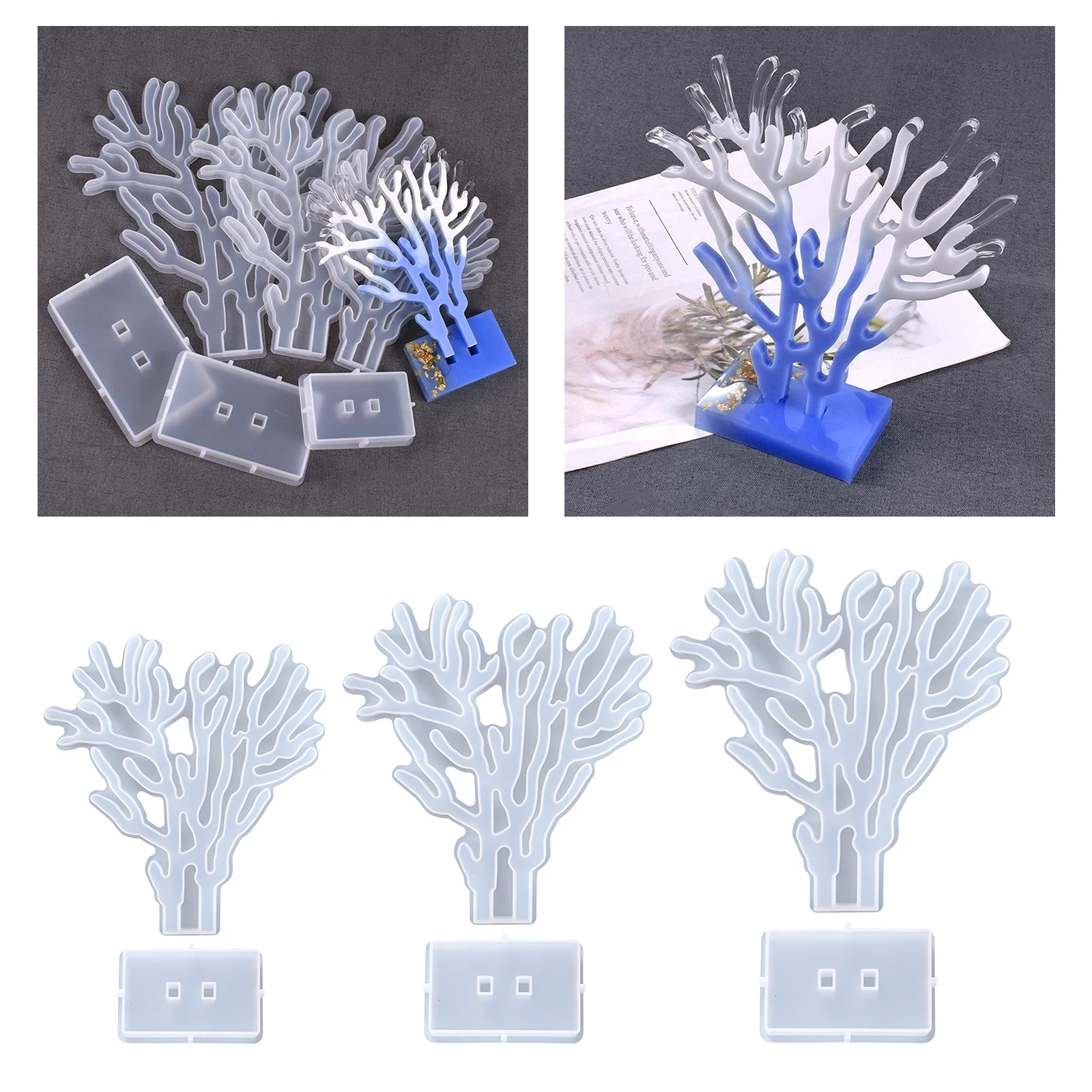 

Silicone Marine Fondant Mold, Coral DIY Handmade Baking Tools for Mermaid Theme Party Cake Decoration