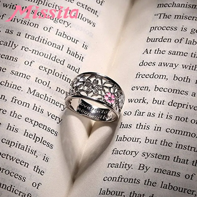 MISSITA 2019 новые кольца в виде цветка вишни для женщин обручальное женское ювелирное