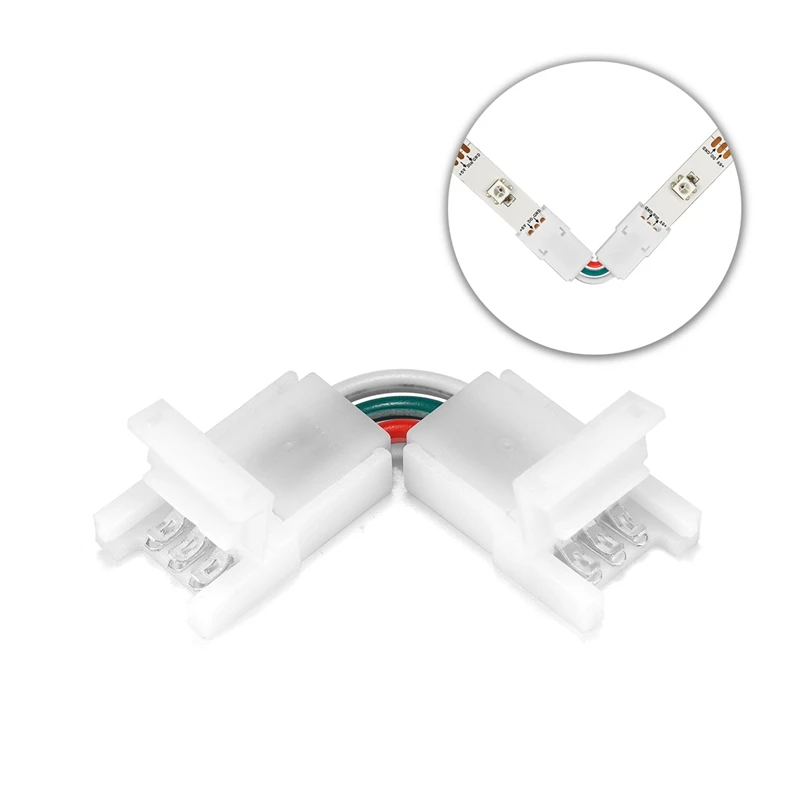 Разъемы для светодиодной ленты 2/4 контактный светодиодный разъем 8/10 мм L образный