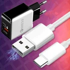 Быстрое зарядное устройство 18 Вт, USB-кабель типа C для телефона OPPO A93 A73 A72 A52 A5 A9 2020 F17 Samsung A32 A52 A72 A42 A12, кабель типа C